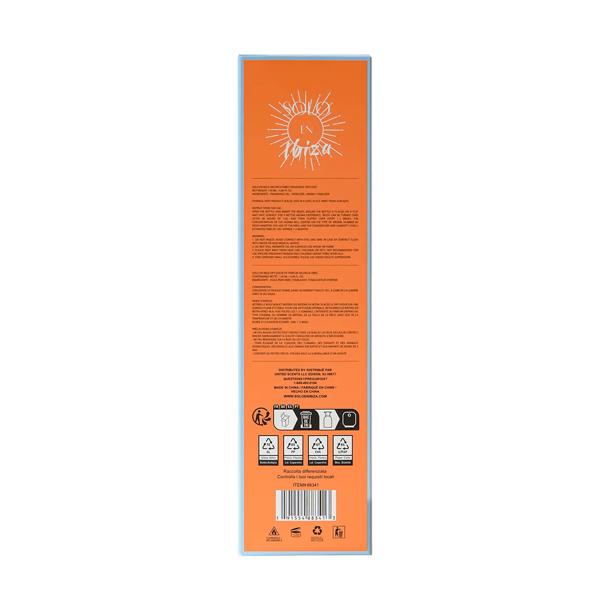 Fragrance Diffuser Valencia Vibes 120ml