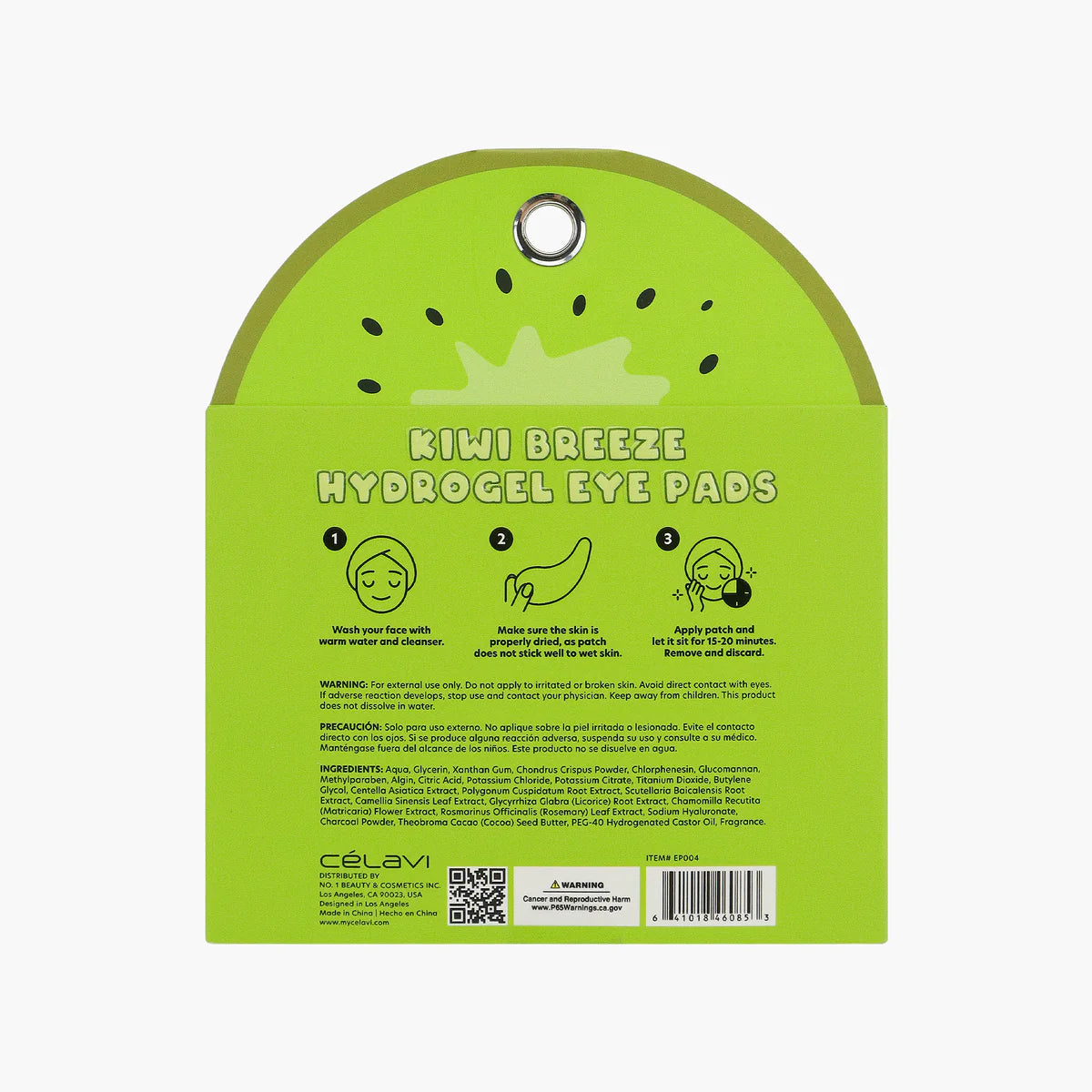 Celavi 12 Pairs Hydrogel Eye Pads-Kiwi