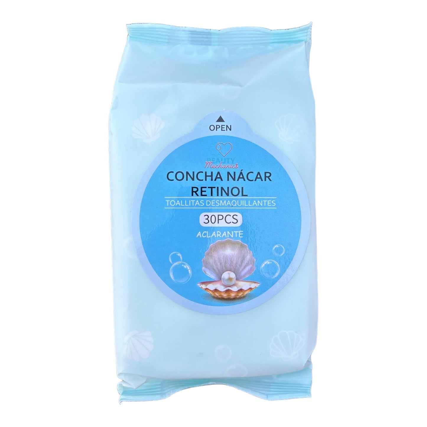 Beauty Mechanics Wipes-Concha Nacar Retinol