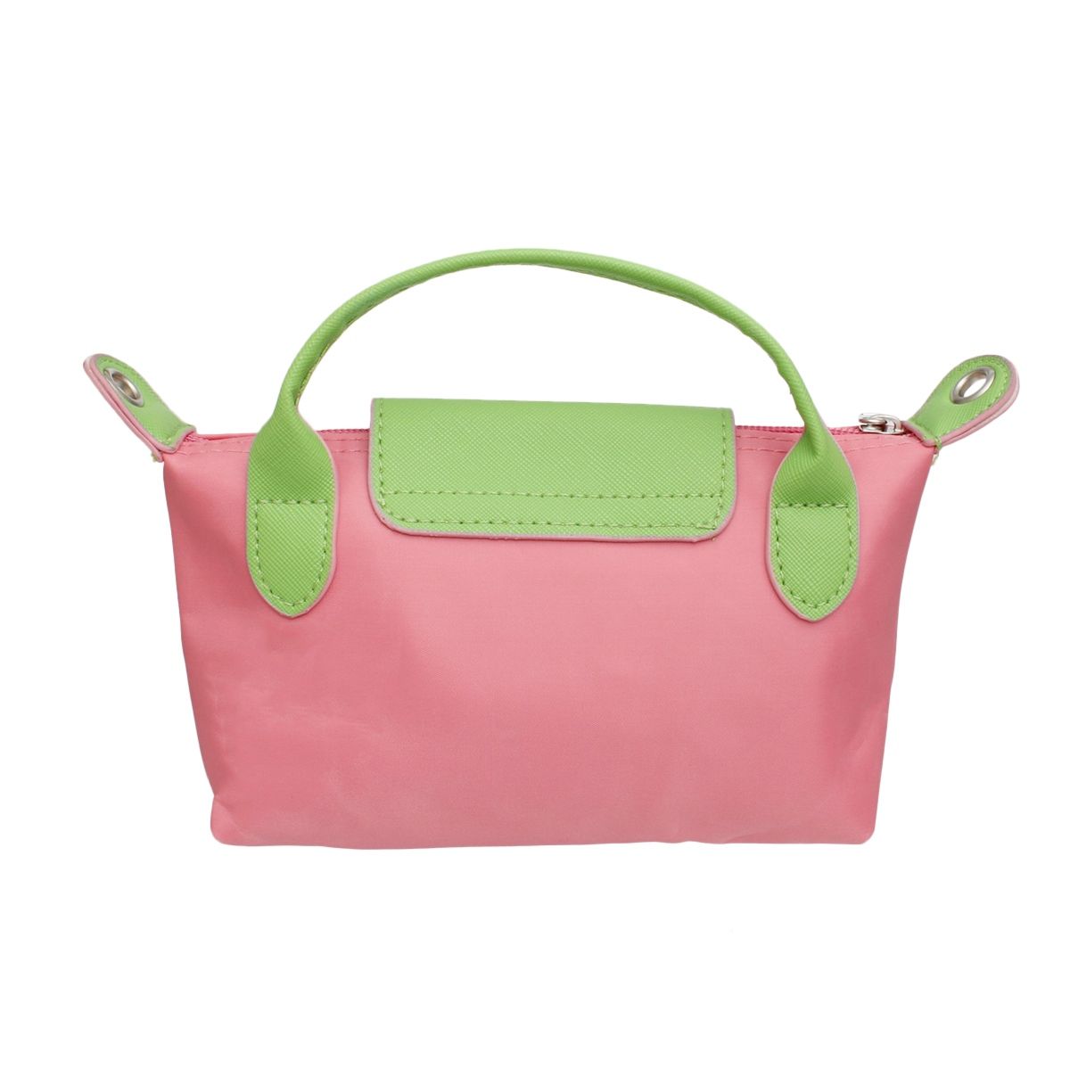 Pink Nylon Mini Pouch Handle Strap