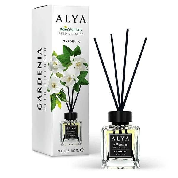 ALYA Nature's Scents Reed Diffuser, 3.3 FL.OZ., 100 ML, Home Fragrance with Black Reeds