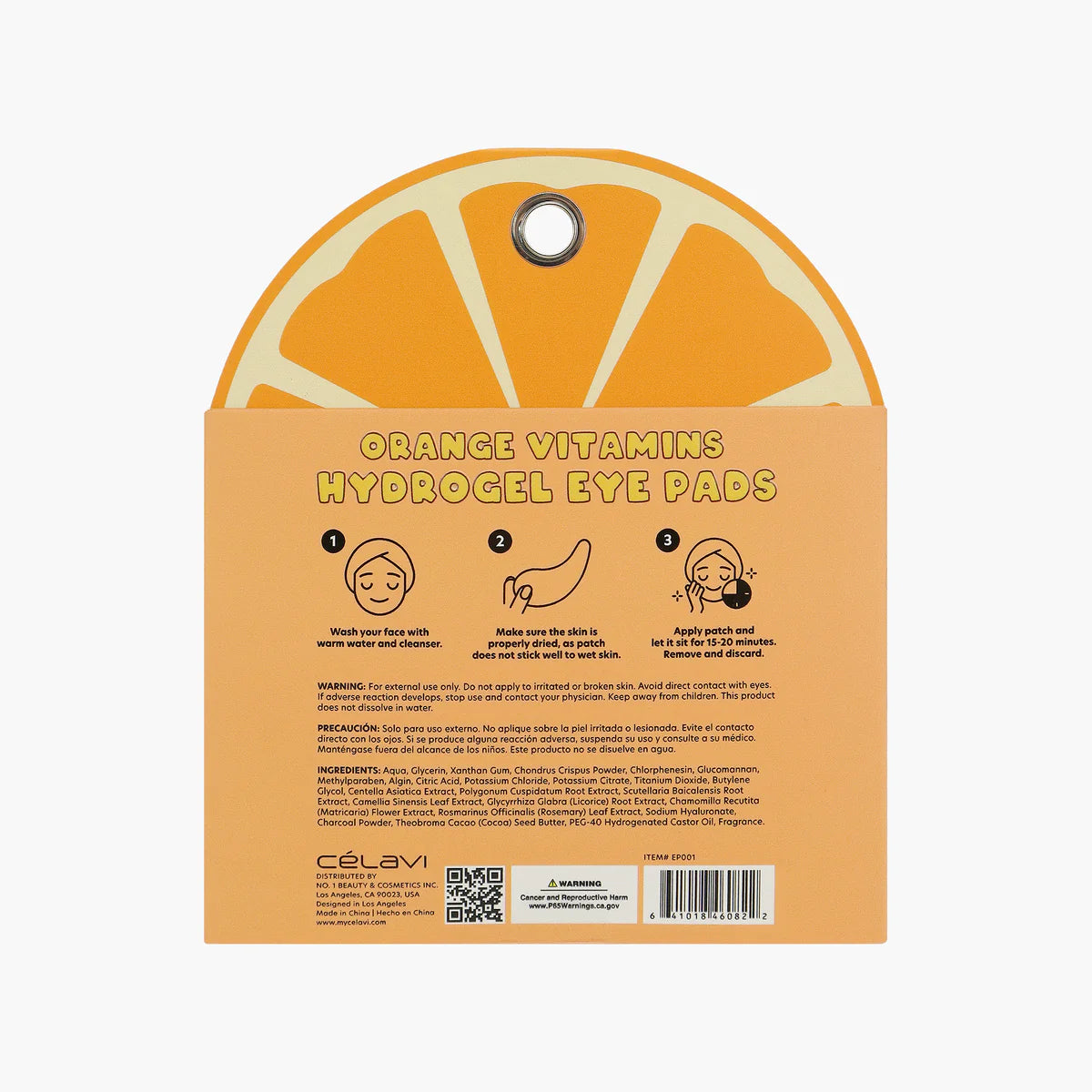 Celavi 12 Pairs Hydrogel Eye Pads-Orange