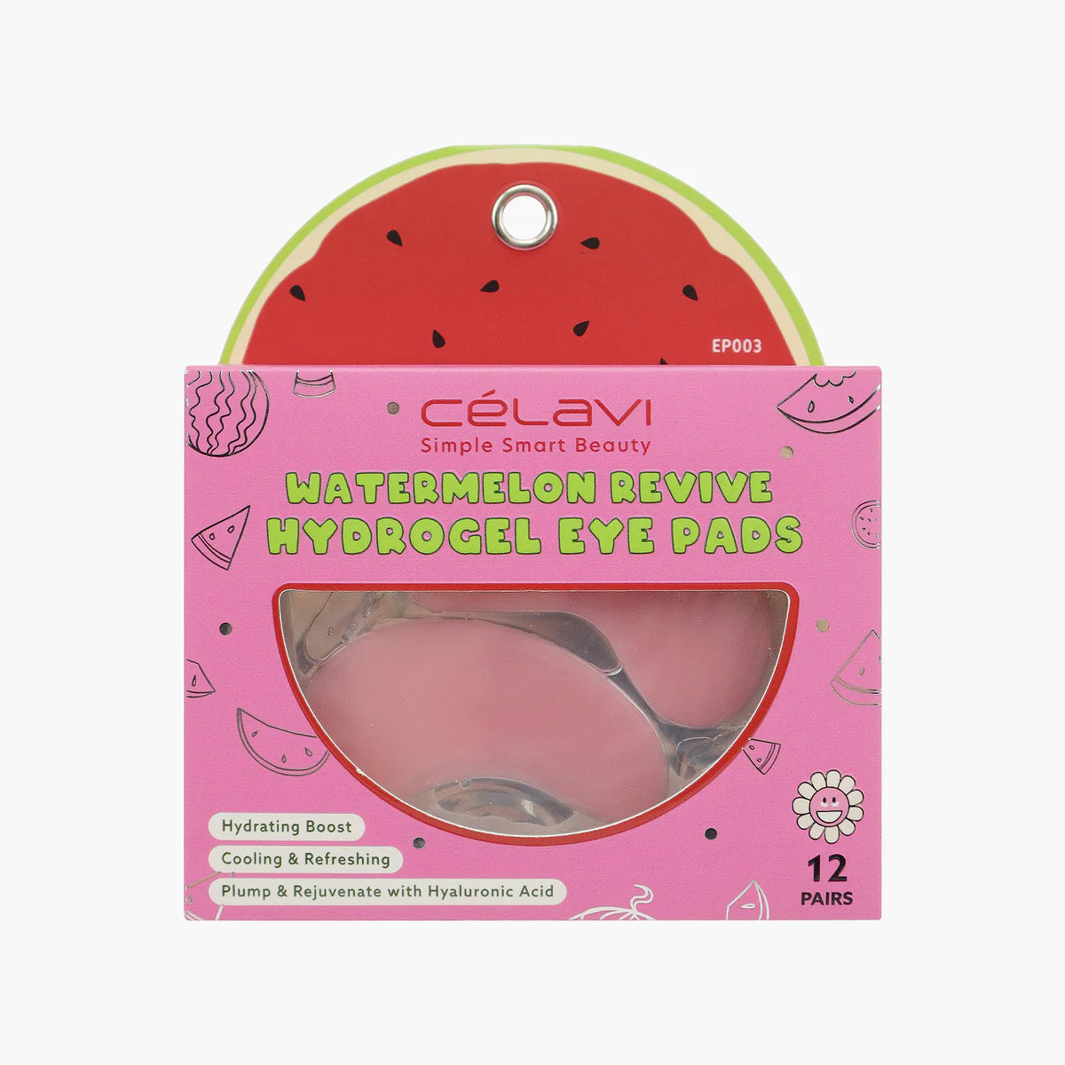 Celavi 12 Pairs Hydrogel Eye Pads-Watermelon