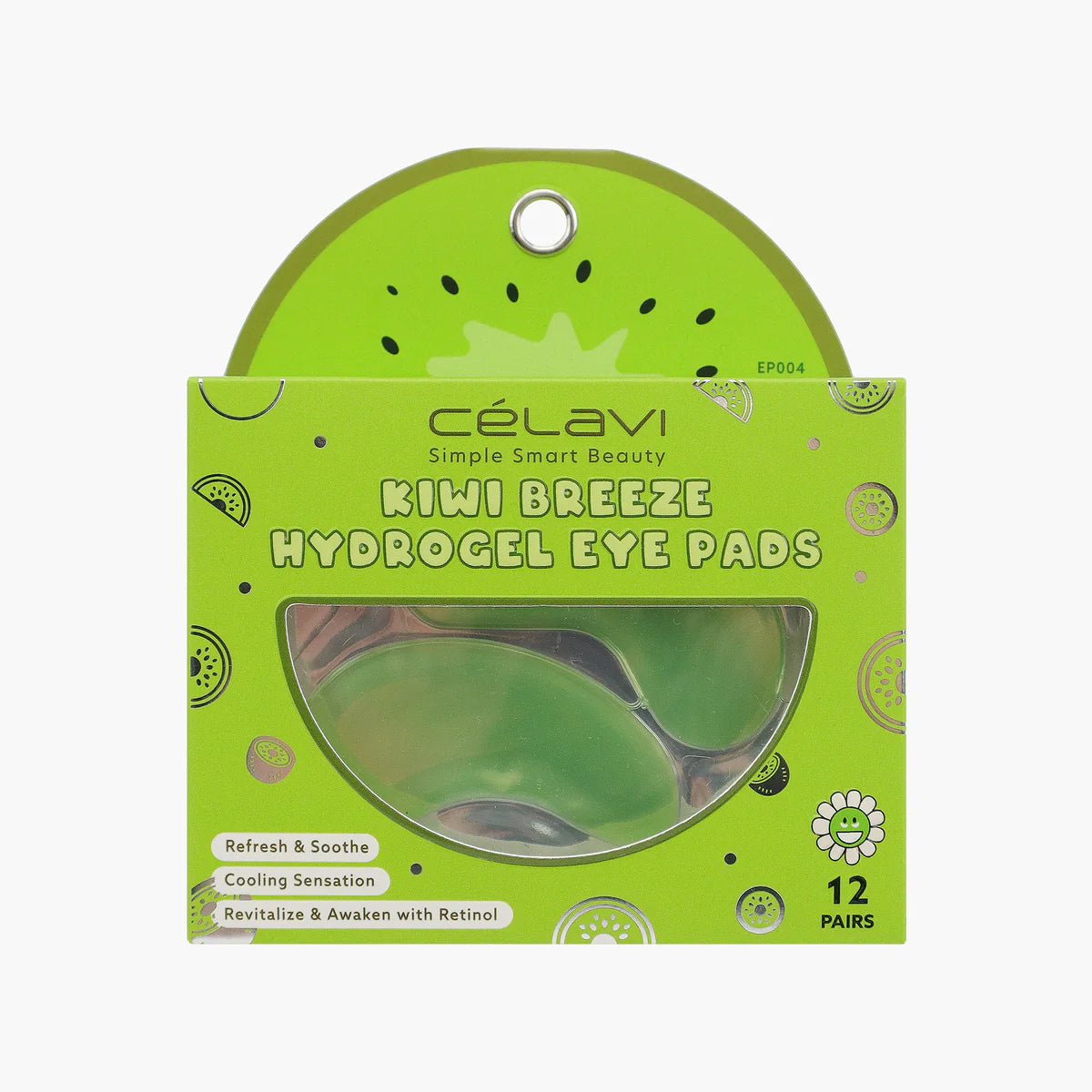 Celavi 12 Pairs Hydrogel Eye Pads-Kiwi