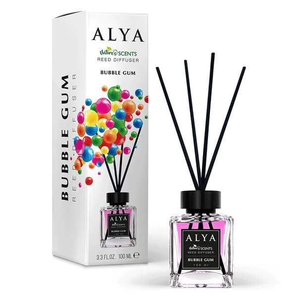 ALYA Nature's Scents Reed Diffuser, 3.3 FL.OZ., 100 ML, Home Fragrance with Black Reeds