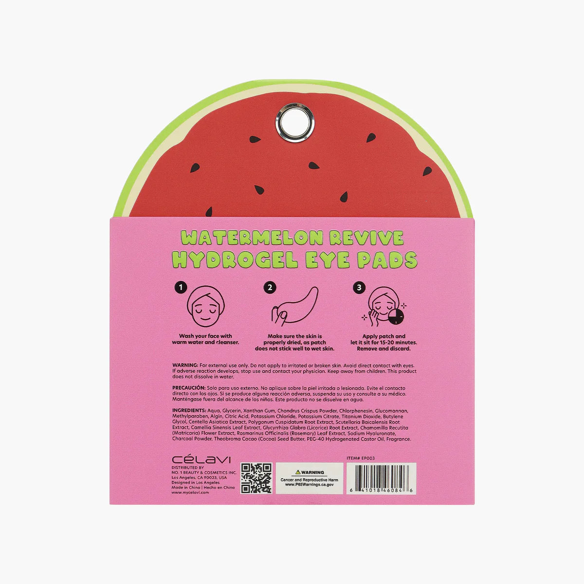 Celavi 12 Pairs Hydrogel Eye Pads-Watermelon