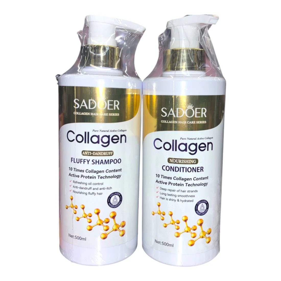 Sadoer Collagen Fluffy Shampoo and Conditioner Set 500ml