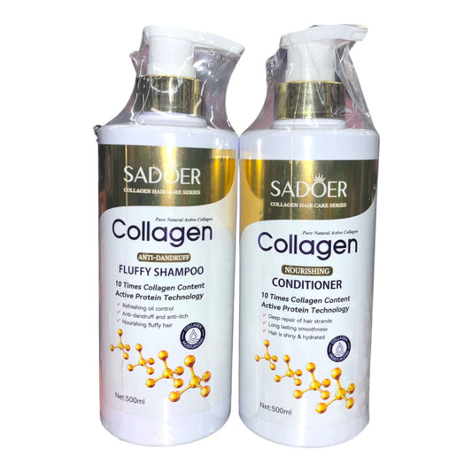 Sadoer Collagen Fluffy Shampoo and Conditioner Set 500ml