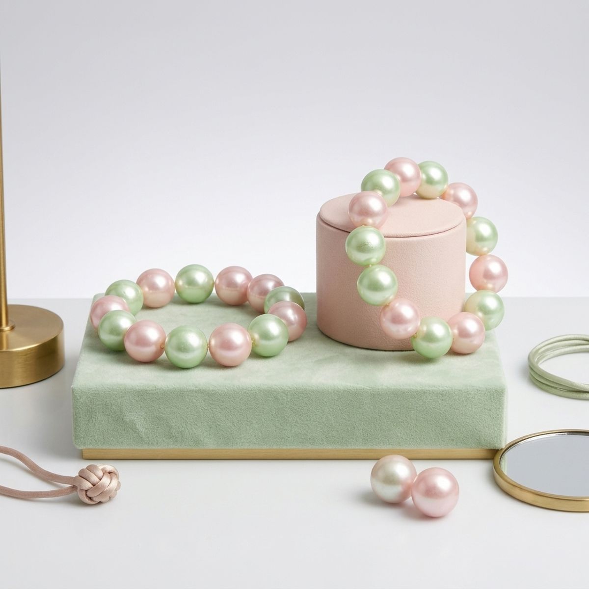 Pink Green Bubble Gum Pearl AKA Bracelet