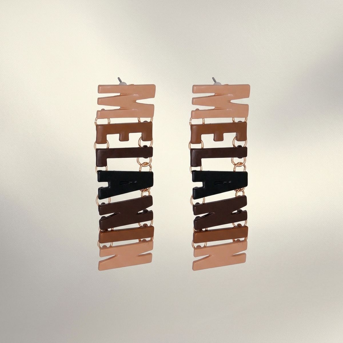 Melanin Letter Drop Earrings