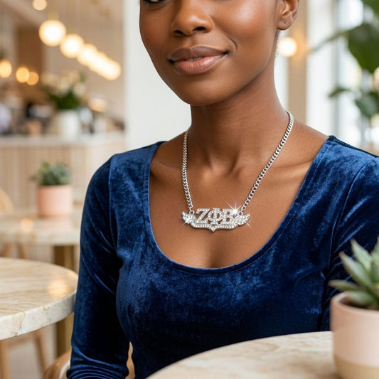 ZPB Winged Bling Pendant Silver Chain Necklace