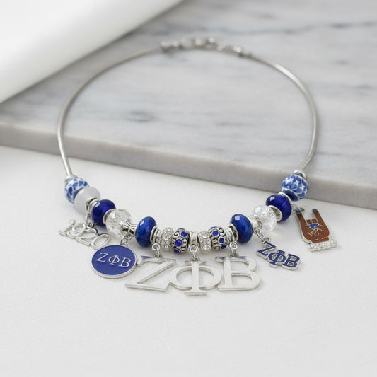 ZPB Snake Chain Luxe Bead and Charm Necklace
