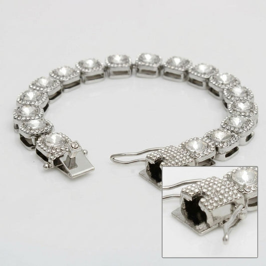 Tennis Silver Cushion Cut Crystal Luxe Bracelet